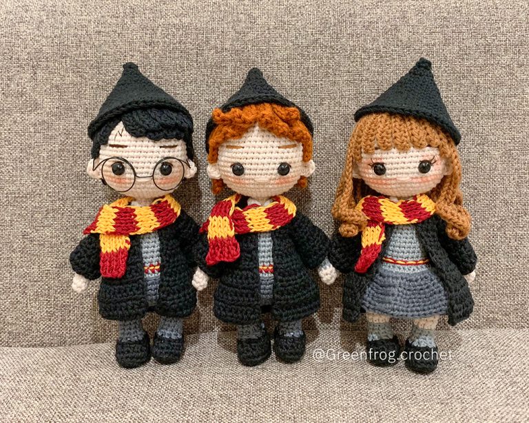 Three Wizard Amigurumi Patterns – Green Frog