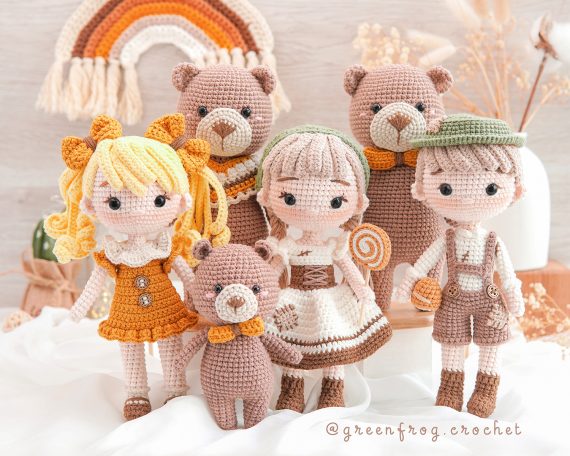 Hansel-gretel-goldilocks-bear-family-amigurumi-pattern