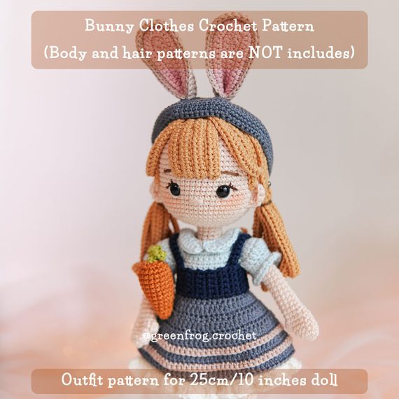 amigurumi crochet doll clothes by green frog crochet