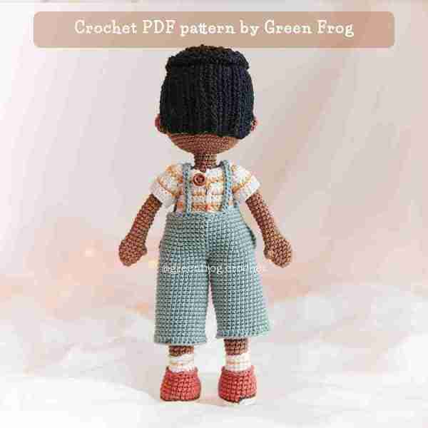 amigurumi crochet boy doll by green frog crochet