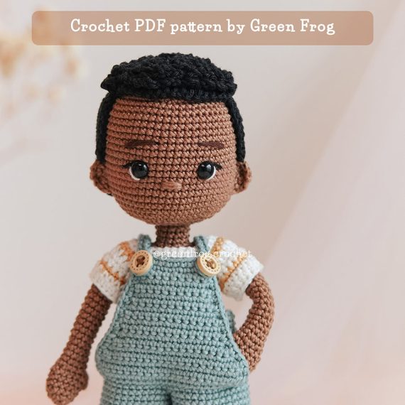 amigurumi crochet boy doll by green frog crochet