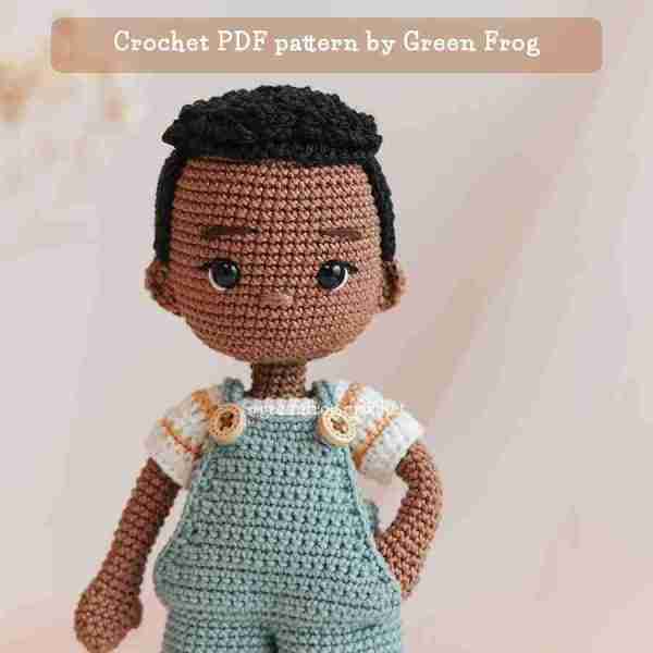 amigurumi crochet boy doll by green frog crochet