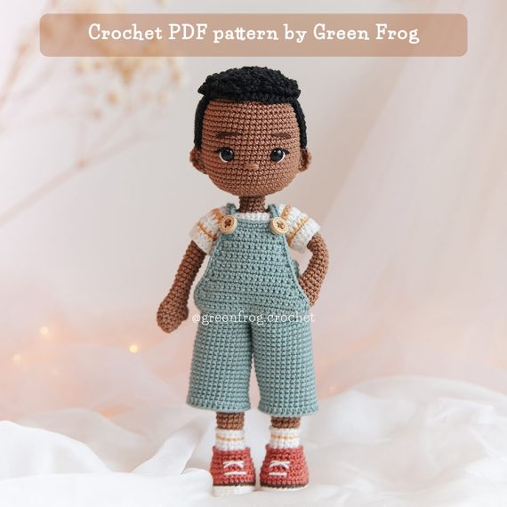 amigurumi crochet boy doll by green frog crochet