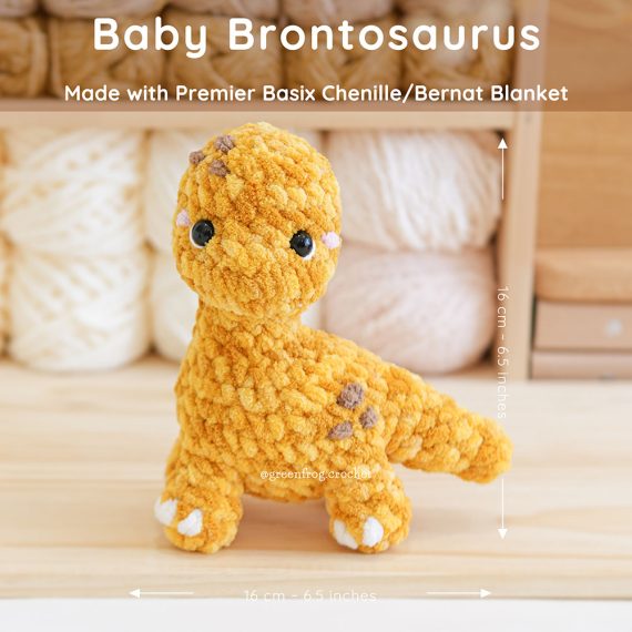 Amigurumi Crochet Brontosaurus Dinosaurs No sew pattern 1