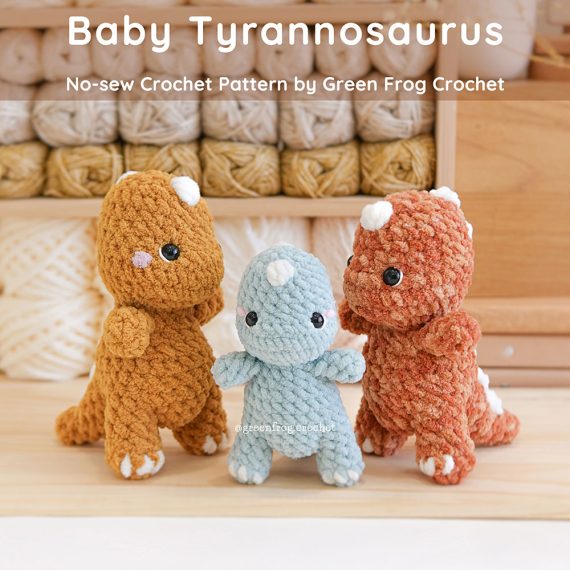 Amigurumi Crochet Tyrannosaurus Dinosaurs No sew pattern 1