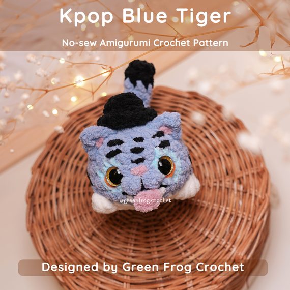 Amigurumi Kpo Hunters Blue Tiger Cat Demons No sew crochet patterns 1