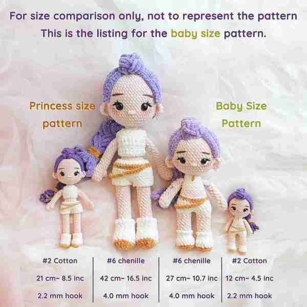 Kpop Crochet Pattern blue Dolls