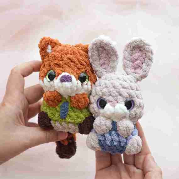 Free Pattern Crochet Amigurumi Bunnies Fox Beginner Friendly 2 web