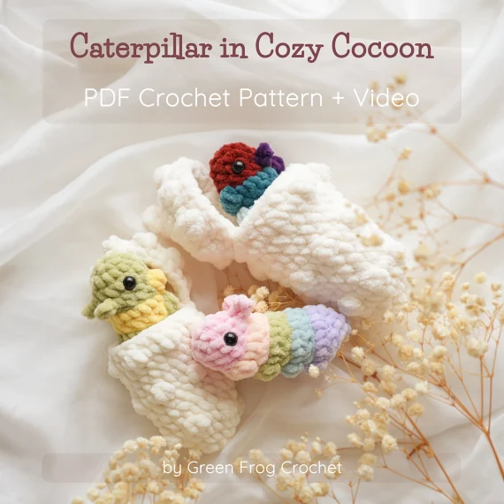 No sew Crochet Pattern Caterpillar Amigurumi Greenfrogcrochet 2