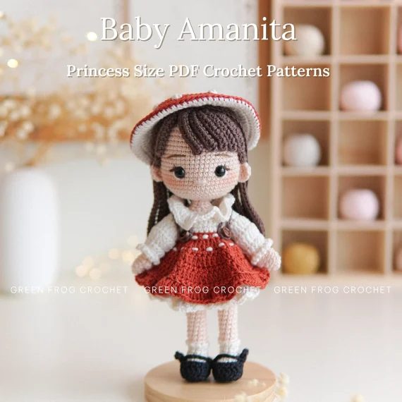 crochet amigurumi princess doll pattern 1