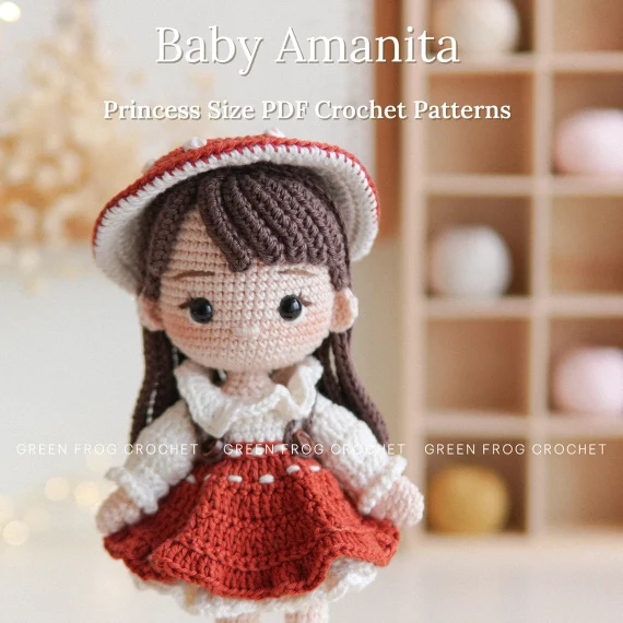 crochet amigurumi princess doll pattern 1