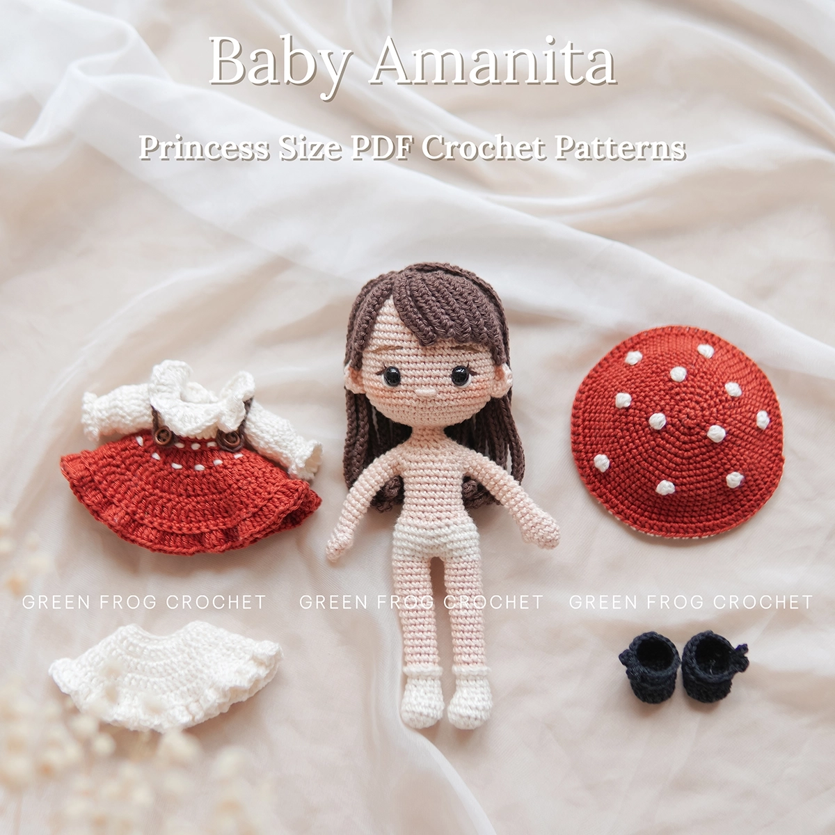 crochet amigurumi princess doll pattern 1
