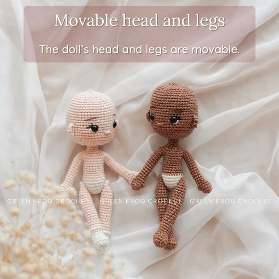 Body base crochet amigurumi princess doll pattern 1
