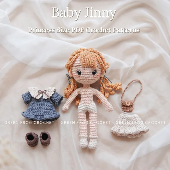Jinny crochet amigurumi princess doll pattern 1
