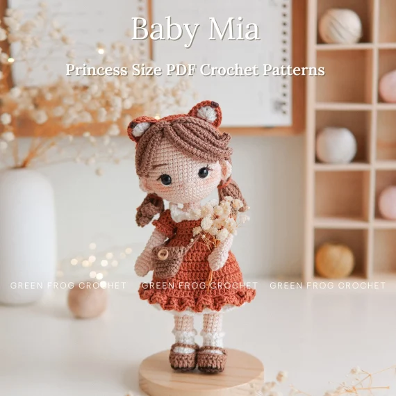 Mia crochet amigurumi princess doll pattern 1
