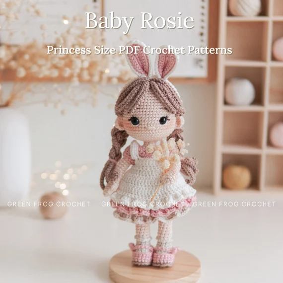Rosie crochet amigurumi princess doll pattern 1