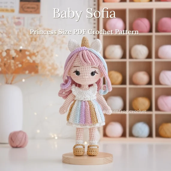 Sofia crochet amigurumi doll pattern 1