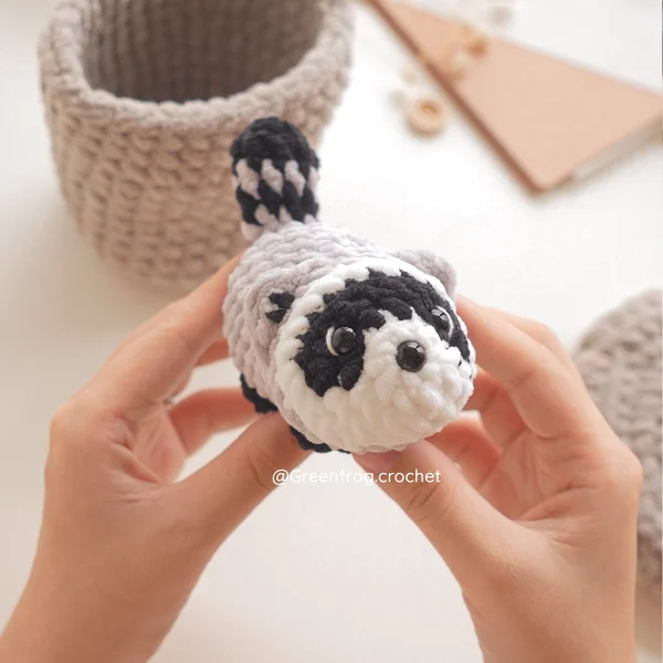 Jimothy The Short Spine Raccoon in Trash Can Crochet Amigurumi Pattern - Image 5