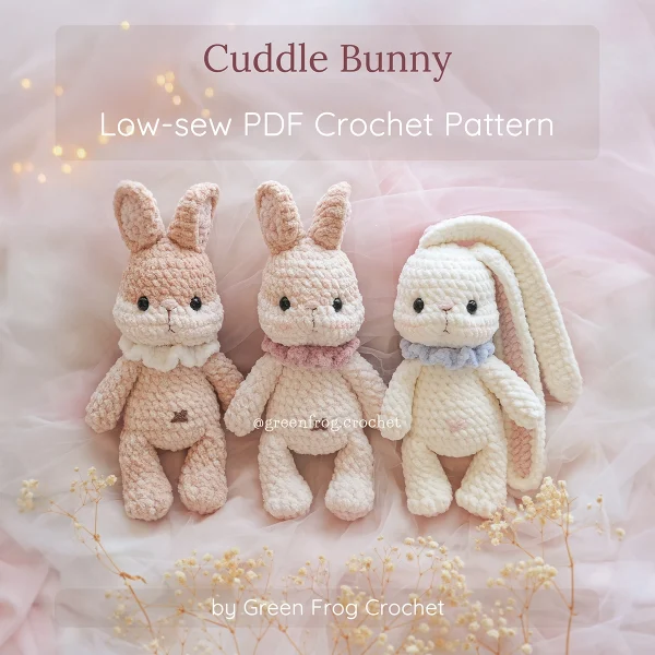 amigurumi crochet plushie pattern cuddle bunny green frog crochet 1