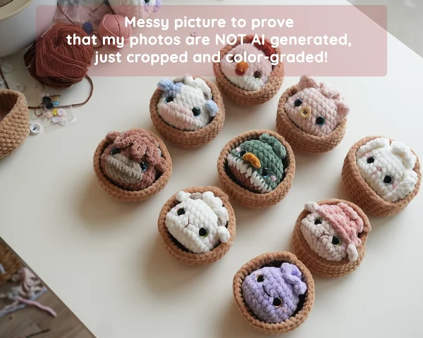 Farm Animal Dumplings No Sew Crochet Pattern