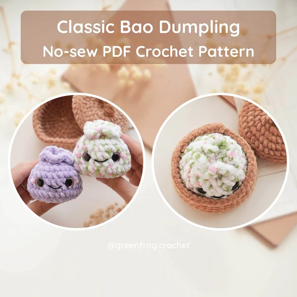 Farm Animal Dumplings No Sew Crochet Pattern
