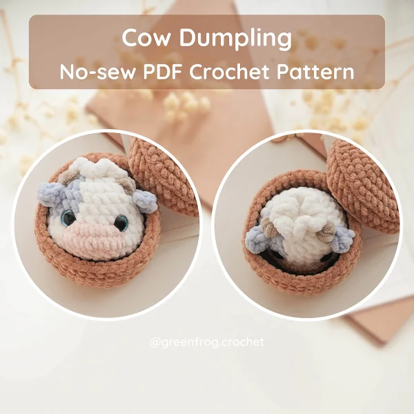 Farm Animal Dumplings No Sew Crochet Pattern