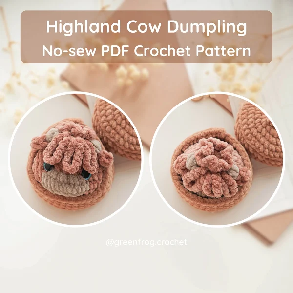 Farm Animal Dumplings No Sew Crochet Pattern