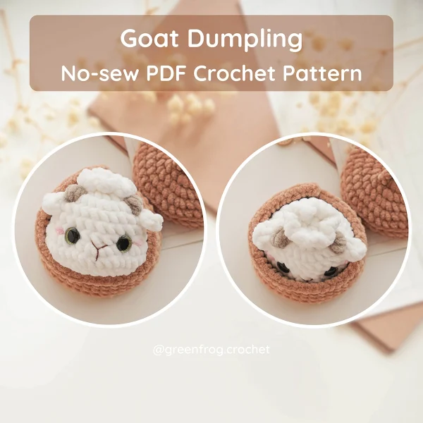 Farm Animal Dumplings No Sew Crochet Pattern