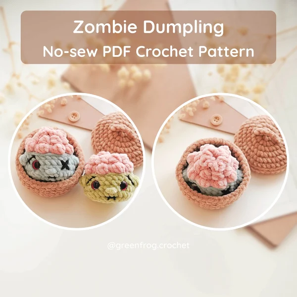 Halloween Animal Dumplings No Sew Crochet Pattern