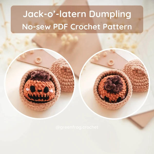 Halloween Animal Dumplings No Sew Crochet Pattern
