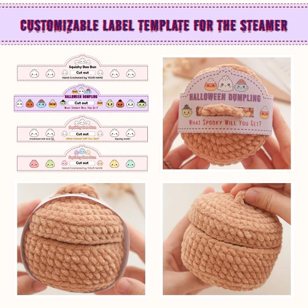 Halloween Animal Dumplings No Sew Crochet Pattern