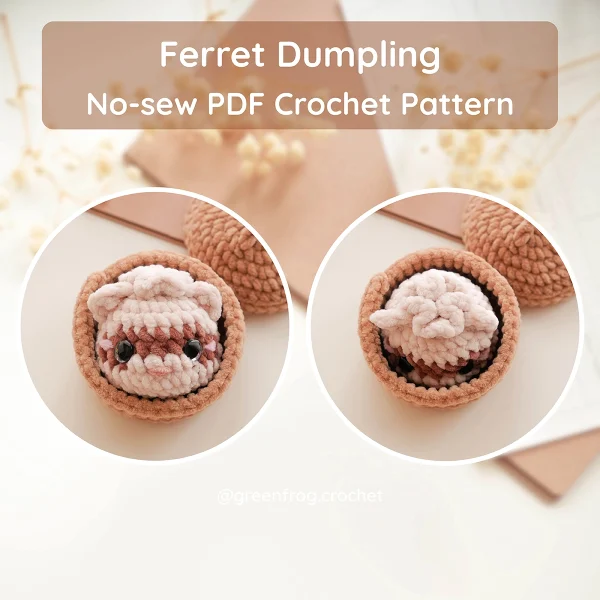 Pet Home Animal Dumplings No Sew Crochet Pattern